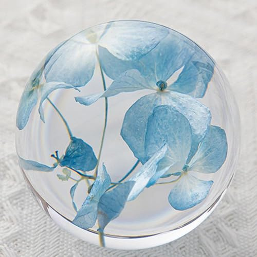 Wttagkl® Briefbeschwerer Löwenzahn, EIN Traumball. Kristall Wunschkugel. Einzigartiger Briefbeschwerer aus Löwenzahn, M*9cm