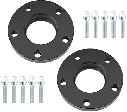 ISINEVER Spurverbreiterung 5x120 40mm 2x20mm 72,6mm Kompatibel mit BMW E36 E46 E90 E91 E92 E60 E61 mit Radschrauben M12x1,5x50mm Spurplatten Distanzscheibe Schwarz