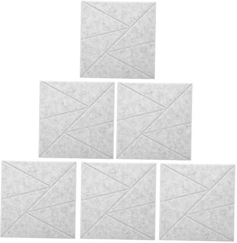 Vaguelly 6pcs Acoustic Board Sound Absorbing Panel Noise Dampening Pads for Gaming Wall Soundproofing