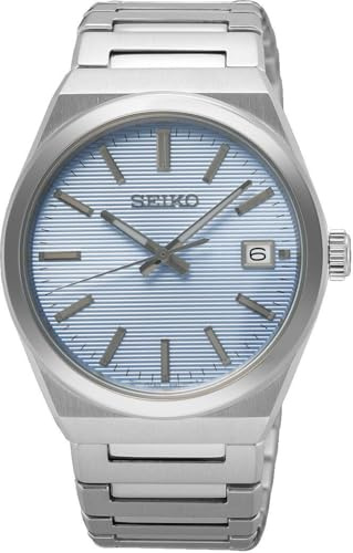 Seiko Chronograph Armbanduhr für Männer in der Farbe Silber mit Armband aus Edelstahl, Wasserdichtigkeit: 10 bar, Gehäusedurchmesser: 39 mm, SUR599P1