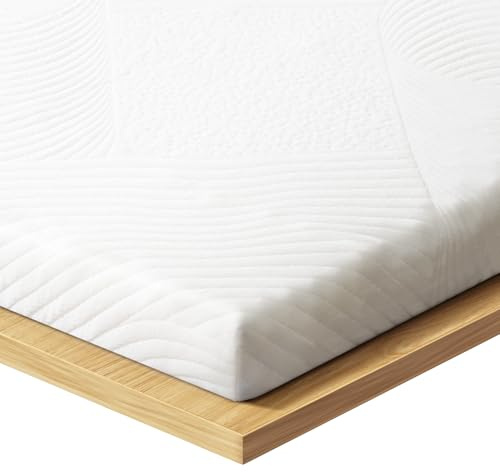 Topper 90x200 cm – 8 cm Höhe, Wendbar H3 & H4 Härte, Gel-Schaum & Visco Memory Foam, Öko-TEX Zertifiziert, Waschbarer Bezug, Matratzentopper für Boxspringbett, Wohnwagen & Schlafsofa