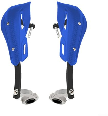 Protectores de mano para motocicleta todoterreno con diámetro variable, tiras anticaídas para la mayoría de motocicletas, protección del manillar de material ABS (azul)