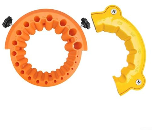 Drill Bit Sharpener Guide Tool Grinding Attachment for Angle Grinder with Multiple Angles Design and ABS Material for Home Repairs(Orange Yellow)