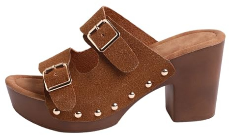 Generisch Lana sintetica Memory Cuneo Cuneo Pantofole Casual Comode Scarpe, marrone, 38 EU