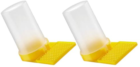 ORFOFE 2 Stück Bienentränken aus Robustem Pp Kippsichere Bienenfutterspender für Bienenstockeingang Langlebige Imker Wasserspender für Garten und Imkereibedarf