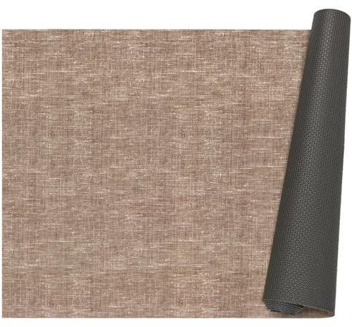 ANRO Küchenläufer Teppich Läufer Flur Küchenteppich rutschfest Küchenmatte PVC abwaschbar Flurläufer pflegeleicht Braun 280 x 67 cm