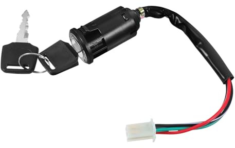 GETAJGHSD Interruttore di Accensione Protezione per Circuito con Chiave per Atv 50-250cc, Accessorio in Plastico e Metallo Adatto per Beach Buggy e Scooter
