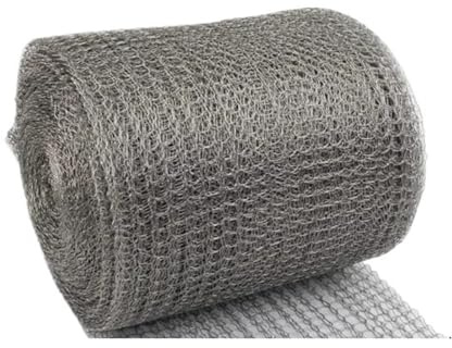 Lana De Acero Rollo de malla alambre acero inoxidable 30/3M, tela elástica Flexible, repelente ratones anticaracol, manualidades DIY, red protección for jardín(12.7cm x 6m,1 Roll)