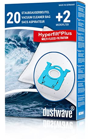 Megapack - 20 Staubsaugerbeutel passend für Miele - S140 bis S168 Staubsauger - dustwave® Markenstaubbeutel/Made in Germany + inkl. Microfilter