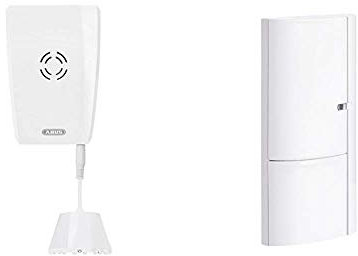 ABUS Funk-Wassermelder Smartvest Erweiterung der Funk-Alarmanlage | Bodensensor für Küche, Keller, Bad | weiß & Öffnungsmelder Smartvest für Funk-Alarmanlage | verwendbar an Türen und Fenster | weiß