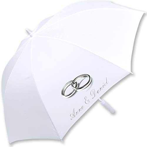iX-brella XXL Hochzeits-Stockschirm Automatik - All In White