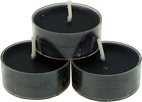 nk Candles 20 dänische Teelichter farbig durchgefärbt ohne Duft (schwarz)