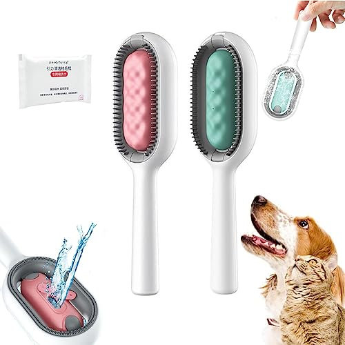 Akayoo Pet Hair Removal Comb with Water Tank, Cat Brushes for Long Haired Cats, Pet Mini Hair Removal Brush for Dogs & Cats, Pet Hair Remover