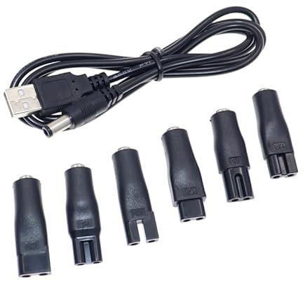 Universal Hair Clippers Cable DC Connector USB Adapter Charging Heads Power Cord Razor Charger Charger Convetor for Shavers, Purifiers, Table Lamps and Others Power Cord