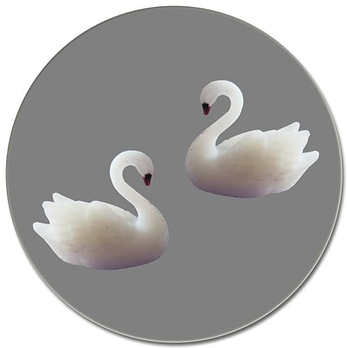modellbahn-exklusiv Schwan Schwäne Weiss unbemalt, 2 Stück, Spur Z, 1:220