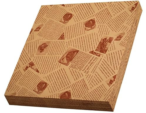 Zerodeko 100feuilles Papier à Gâteau Antiadhésif Papier Sulfurisé Avec Design Imprimé Journal De Remballage Alimentaire Non Adhésif Pour Sandwichs Et Gâteaux