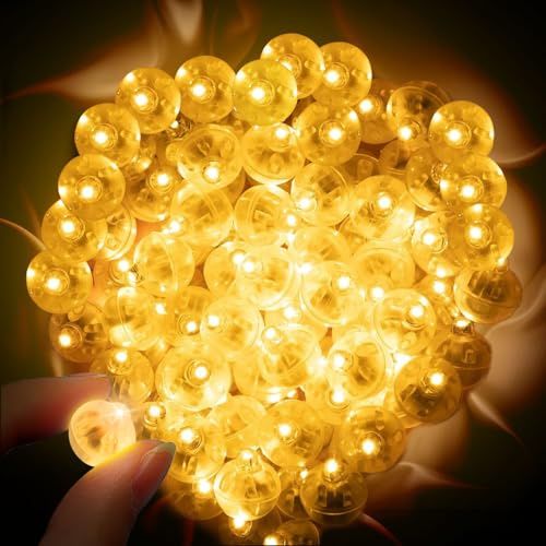 GAROMIA LED Ballons Lichter Ballonlichter Mini 100 Stück LED Ballonlichter Helium Ballon Knicklicht Leuchtkugeln luftballon Warmes für Geburtstag Hochzeit Halloween Deko Weihnachten Party ﻿