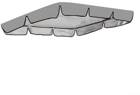 Swing Chair Canopy Replacement, 190T Replacement Garden 2 & 3 Seater Swing Seat Canopy Cover for Swing Chair Top-Hammock Cover(249 * 185 * 18cm grey)