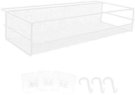 ULDIGI Wandregal Metallkorb Wandaufbewahrung Drahtkorb Ohne Bohren Hängender Küchenorganizer Großes Fassungsvermögen Vielseitig Für Bad Wohnküche Schlafzimmer