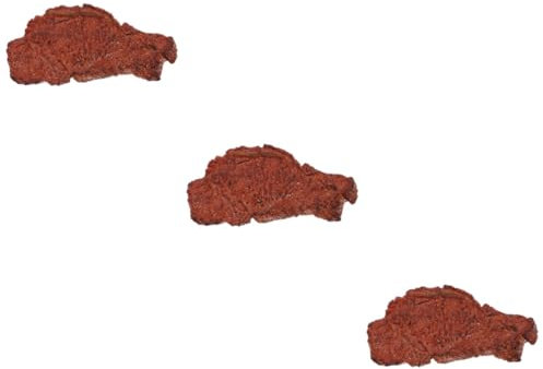 Cabilock 3stücke Realistisches Künstliches Steak Modell Dekorationsartikel Aus Lebensmittelechtem Für Fotografie Spielzeug Restaurant-Dekoration Hochsimulation Lang