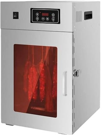 Secador de carne rotatorio de 360° para salchichas, de acero inoxidable, para salchichas, tocino, pollo, pato, pescado y carne de res.,25kg