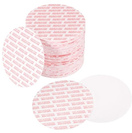 PATIKIL 70 mm Schaumstoff-Deckeleinlage, 75 Stück, selbstklebend, rund, PS, druckempfindliche Dichtungen, widerstandsfähiger Tamper für Kunststoff, Glas, Flaschenverschluss, Konserven, Fläschchen