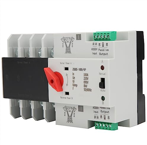 Interruttore di trasferimento automatico a doppia alimentazione Interruttore automatico di commutazione ZGQ5-100 / 4P 220V Interruttore automatico di alimentazione elettronico doppio