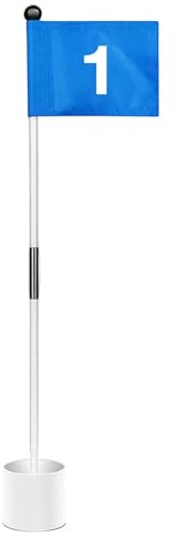 Golf Flag and Hole Cup Set With Connectors for Garden, Courtyard, Putting Green Exercises - 85 cm (1 Pack)