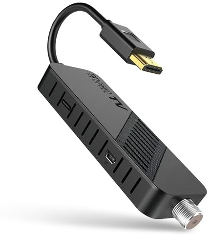 Hd-line Ricevitore satellitare DVB-S2, Full HD 1080P, HDMI TV, telecomando Bluetooth, ricevitore satellitare, nascosto dietro TV, display digitale, H265 HEVC Main 10 bit, telecomando universale 2 in 1