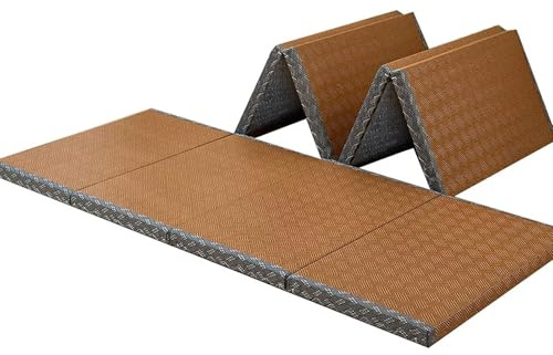 Batel Huh Japansk tatami, naturlig kokosfiber, hopfällbar kokosfibermadrass, japansk futon, sovmatta, meditation, yoga, zen (storlek: 100 x 200 cm)