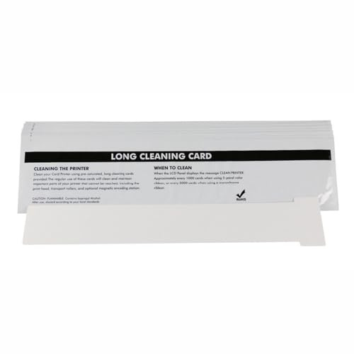 Caalii 670119 Kit de nettoyage pour imprimante de cartes IDP 10 pour la plupart des imprimantes Magicard | Élimine la poussière, les résidus et l'accumulation d'encre | Prolonge la durée de vie de