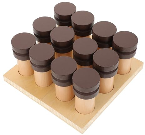 SUPVOX Montessori Sensorial De Madera Juguete Educativo Infantil Para Niño Niña Pequeños Estimulación Olfativa Para Desarrollo Cognitivo y Coordinación Motriz
