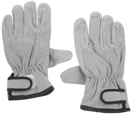 LALAFINA 1 Par Guantes de Soldadura Resistentes al Calor para Trabajo Exterior Guantes para Jardinería y Construcción Material Duradero Diseño Reforzado Uso