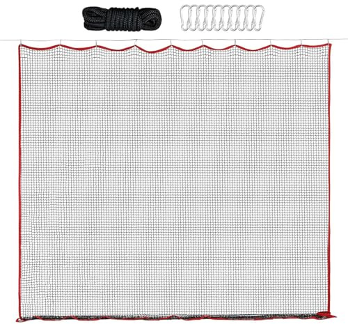 Red de lanzamiento de softball – 10 x 10 pies, malla deportiva, malla multiusos | Red de parada de entrenamiento portátil, red de rebote para béisbol, fútbol, golf en el patio trasero, parque, césped