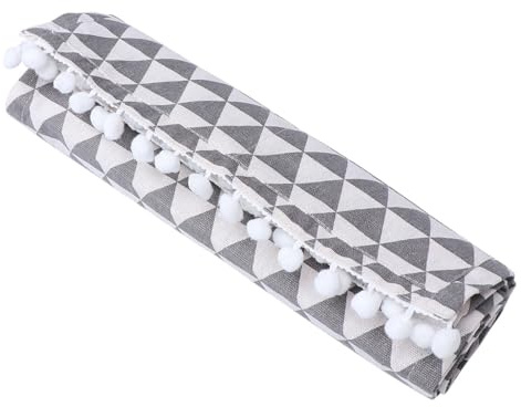 MUELODSIC Funda Protectora para Microondas y Tostadora Cubierta Antipolvo de Algodón y Lino Diseño Triángulo Gris Lavable y Reutilizable para Electrodomésticos de Cocina