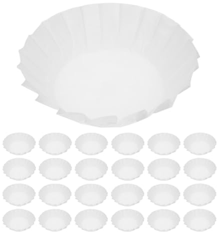 OSALADI Papier Sulfurisé Basque Antiadhésif 6 Pouces 100 Feuilles pour Moules à Gâteaux Caissettes à Cupcakes Résistantes à L'Huile Cuisson sans Déchirure Adapté Four et Friteuse à