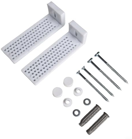 HomeVortex Set di bulloni di ancoraggio per bidet WC, in acciaio inox, a forma di L, kit per fissaggio al pavimento con coperchi a vite, fissaggi angolati per un'installazione sicura (L)
