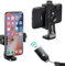 Zeadio Handystativhalterung, Smartphone Stativ Adapter mit kabellosem Fernauslöser, Selfie-Stick Einbeinstativ verstellbare Klemme, passend für alle iPhone und Android Smartphones