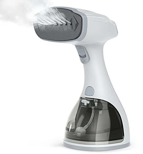 Floomp Ferro da Stiro Verticale, Stiratrice Verticale LCD con Serbatoio Acqua 350ml, Ferro da Stiro Portatile 2000W con due Modalità Vapore Preriscaldamento Veloce 15s, per Casa e Viaggio (WXCS)