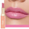 Oulac Warm Pink Lipstick - Moisture Shine Hydrating Lipstick & Tinted Lip Balm for Dry Lips, Medium Coverage Lip Colour | Juicy Look, Glossy Finish, Vegan, Cruelty-Free, First Love (07)