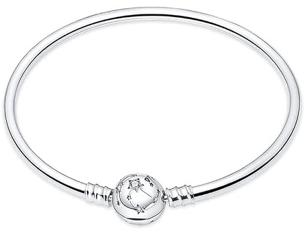 Pandach Armband Damen 925 Sterling Silber, Armbänder Moments Schlangen-Gliederarmband Armkette Valentinstag Muttertag Geburtstags Weihnachten Geschenk für Frauen Freundin Mama CMB051