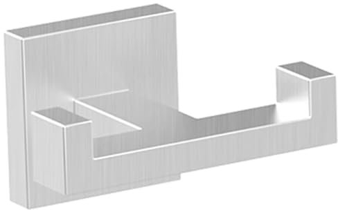 BOZWELL Ganci doppi per asciugamani per bagno, montaggio a parete in nichel bocciato, semplice e moderno, in stile quadrato, in acciaio inox, resistente, per bagno, camera da letto, cucina, hotel,
