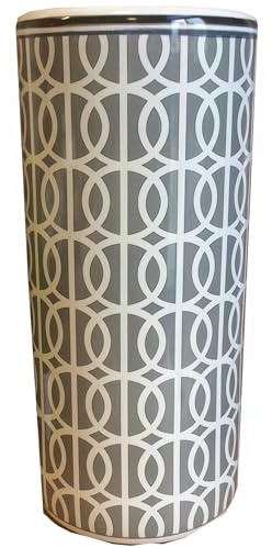 M S L Grey Circles Ceramic Umbrella Stand/Walking Stick Stand/Large Vase