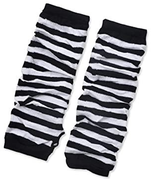 Kaschmir-Fingerlose Handschuhe, lang, schwarz und weiß, Pulswärmer, halbe Fingerlose Handschuhe, winterwarme Fingerlose Fäustlinge für Outdoor-Sportarten, Skifahren, Radfahren, Laufen, Gesch