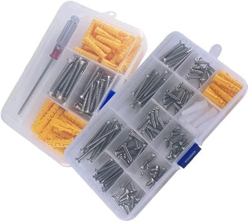 GETREY Dehnbolzen Rawl, Ankerbolzen, Holzschrauben-Sortimentssatz, Gewindenagel-Schraubenbefestigungssätze, Dehnstopfen-Reparatur-Hardware-Werkzeugsatz (Farbe: Typ 1) (Farbe: Ty (Color : Type 2)