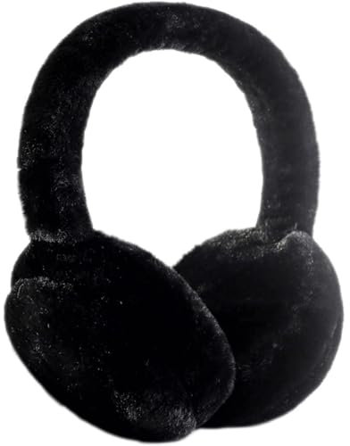 ZUMAHA Faltbare, flauschige Ohrenschützer, winddichte Ohrenschützer, kältebeständige Ohrenklappen, Winter-warme Ohrenwärmer, Stirnband für den Außenbereich, einfarbig