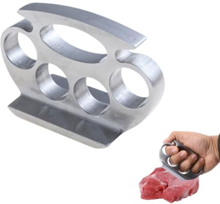 LAWALEISHE Meat Tenderizer, Hand Meat Hammer, Stainless Aluminum Meat Smasher & Meat Press, Metal Meat Mallet Kitchen Tool for Steak Chicken Fish BBQ Tenderloin