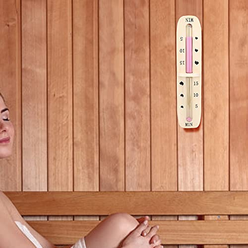 Sauna-Timer, Sanduhr, Sanduhr, 15 Minuten, Sauna-Timer, Wandmontage, Sanduhr, Sauna-Uhr, Sauna-Zubehör mit Präzisem Timing-Design für Sauna, Bad, Café