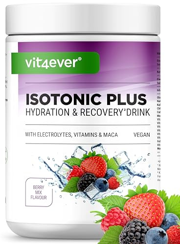 Isotonic Plus Drink - 1050 g Bevanda isotonica in polvere - con carboidrati, elettroliti, vitamine e maca - Formula idratante e rigenerante - vegana (Berry Mix)