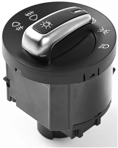 Main Light Switch Compatible With VW For Touran 1T1 1T2 1T3 For Caddy MK3 2003-2015 Chrome Headlight Fog Lamp Switch Headlight Switch 5ND941431B